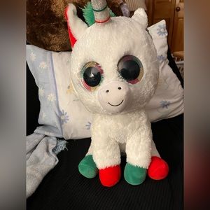 TY Candy Cane Unicorn (Largest size) EUC